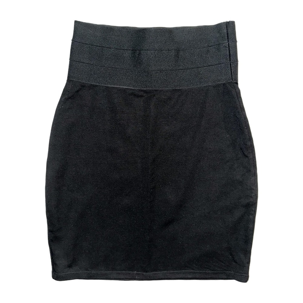Max Studio Womens Black Bandage Waistband Bodycon High Rise Skirt‎ Size XS